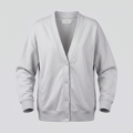 Cardigan en maille, brume, vue de face — SLOW HARBOUR