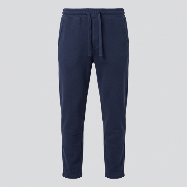 Pantalon fuselé, bleu marine, vue de face — SLOW HARBOUR