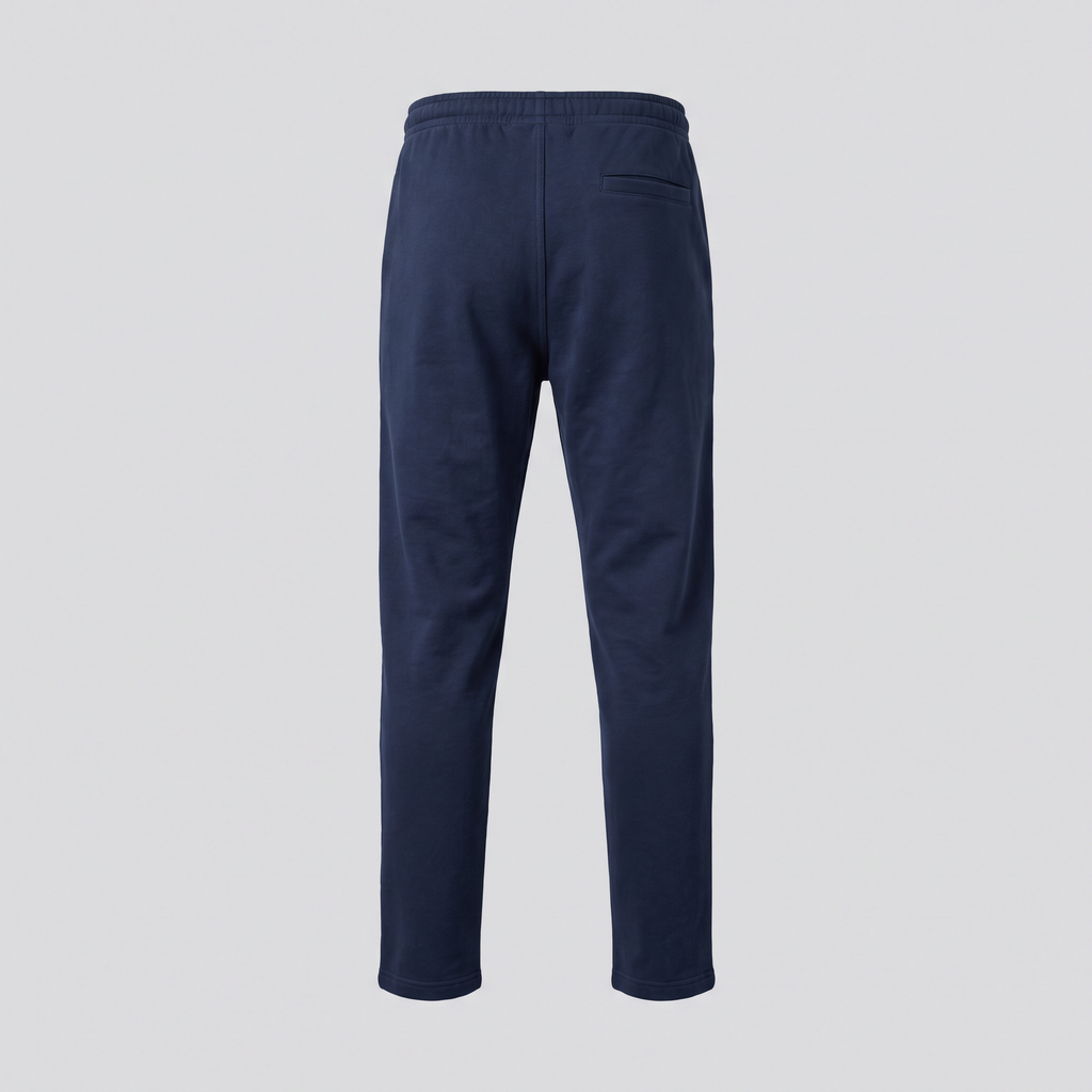 Pantalon fuselé, bleu marine, vue de dos — SLOW HARBOUR