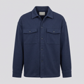 Surchemise en molleton, bleu marine, vue de face — SLOW HARBOUR