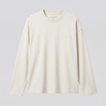 T-shirt manches longues, écume, vue de face — SLOW HARBOUR